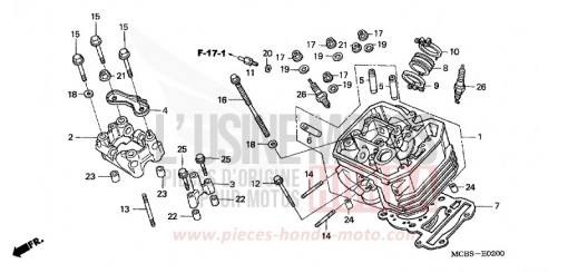 CULASSE DE CYLINDRE AVANT XL650V6 de 2006